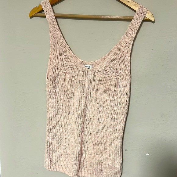 Madewell Tops - Madewell Pink Sweater Tank Top